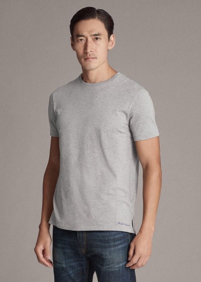 Playeras Ralph Lauren Hombre Grises - Cotton Lisle - VAMZO9823